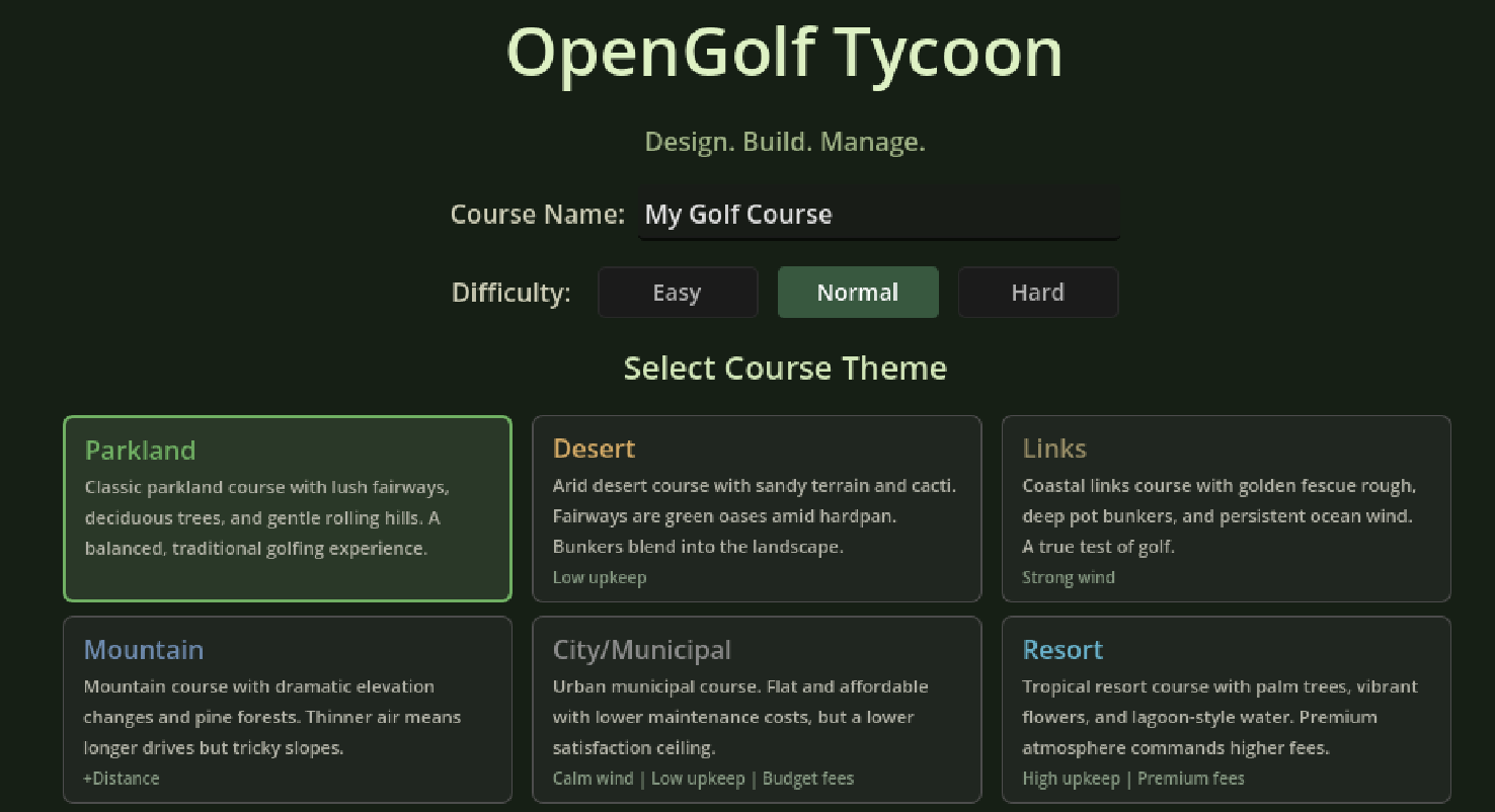 Vibecoding a golf course builder on parental leave - lessons learned and an open beta